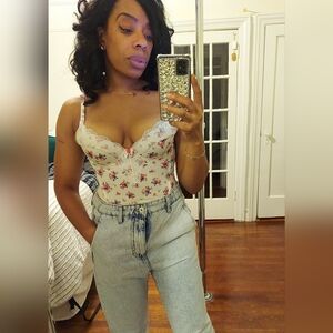 Floral Bustier/ Corset Top